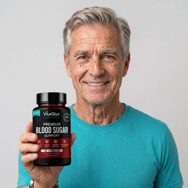Person holding a VitaGlyx product